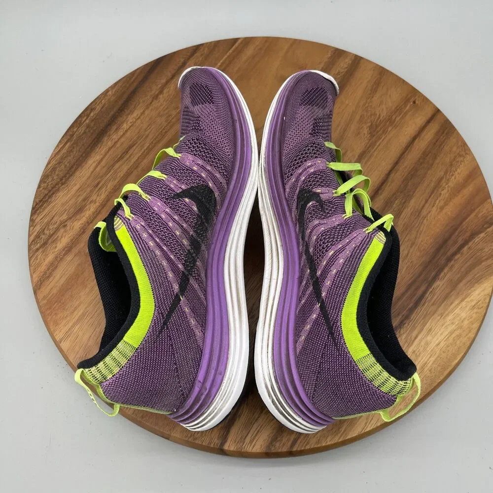 Nike Flyknit One Lunarlon Shoes Mens Size 11 Purple Running Comfort Walking Gym